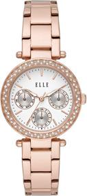 img 4 attached to ⌚ Часы ELLE Marais с многофункциональным циферблатом из розового золота из нержавеющей стали.