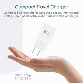 img 1 attached to 🔌 Adaptive Fast Charge Wall Charger Kit for Samsung Tablet/Phone Galaxy S7 / S7 Edge / S6 / S6 Plus / A6 / J7 / J3 / Note5 4, USB 2.0 Charger Plug and Micro USB Cable (2 Pack)