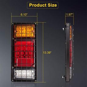 img 1 attached to 🚚 LIMICAR 40 LED Trailer Tail Lights Kit - Waterproof, Bright, and Durable - Ideal for Trucks, Boats, and RVs - Turn Signal, Brake, Reverse, and Running Lights - 2 Pack