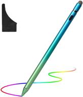 🖊️ ooclcurful stylus pen for touch screens - active digital pen with rechargeable 1.5mm fine tip - smart pencil compatible with ipad, iphone, and most tablets - includes glove (blue + light green) logo