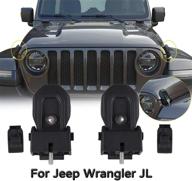 🔐 tuzilla anti-theft hood lock catch latches for jeep wrangler jl 2018-2021 (2door, 4door) accessories - 1 pair logo