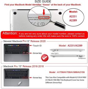 img 3 attached to Чехол iCasso для MacBook Pro 13 дюймов 2020 года выпуска A2338M1/A2251/A2289 с клавиатурным чехлом и защитным экраном - коричневый деревянный узор, совместимый с новейшим MacBook Pro 13'' с Touch Bar.