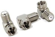 🔌 ancable 3-pack right angle f type adapters: optimal solution for tight spaces & corners in coaxial cable connections, wall mounted tvs, wall plates, and cabinets logo
