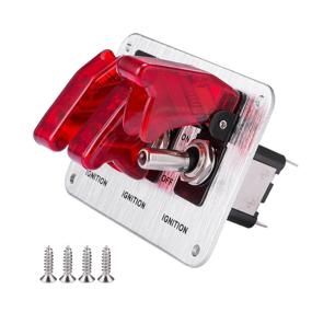 img 1 attached to JIANFA Toggle Switch: Stylish LED Indicator Car Toggle Switch for Racing Sport Competitive Car - RED