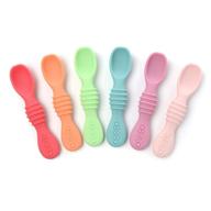 🌈 primastella silicone rainbow chew spoon set: safe, bpa free for babies and toddlers, micro-dish-freezer safe logo