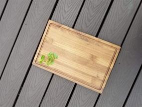 img 2 attached to Walnut Wood Cutting Board - 17x11 Hardwood Chopping Board with Rounded Edges, Juice Groove, and Carving Counter Top (11x17x0.75, Unseasoned Walnut)