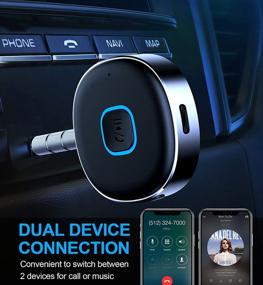 img 1 attached to 🚗 Car Bluetooth Aux Receiver, Portable 3.5mm Bluetooth Car Adapter, Bluetooth 5.0 Wireless Audio Receiver for Car Stereo/Home Stereo/Wired Headphones/Speaker, Long Battery Life of 16 Hours