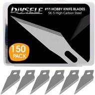 🔪 diyself 150 pcs hobby knife blades: high carbon steel #11 refill craft art blades with storage case logo