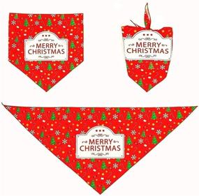 img 3 attached to 🐾 Pack of 9 Dog Bandanas - 27 Inch Holiday Dog Scarves Set for Birthdays and Festive Occasions - Suitable for Small to Large Dogs