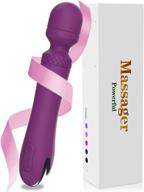 rechargeable wand massager - cordless handheld massage for muscle tension relief in various body parts, waterproof with multiple vibration intensity логотип