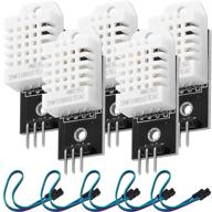 🌡️ icquanzx dht22/am2302 temperature and humidity sensor module - 5pcs, monitor with cable логотип