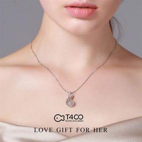 img 2 attached to 💎 Stylish T400 925 Sterling Silver Pendant Necklace with Dancing Diamond Stone – Perfect Birthday Gift for Women and Girls