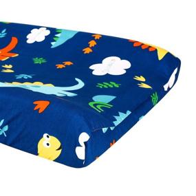 img 1 attached to 🦕 UOMNY Changing Pad Cover: 100% Natural Cotton, Soft Mini Crib Sheets for Boys and Girls - Dinosaur Theme, 1 Pack 32×16 Inch, Unisex Change Pad Sheets