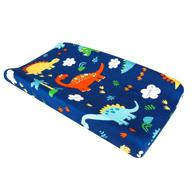 🦕 uomny changing pad cover: 100% natural cotton, soft mini crib sheets for boys and girls - dinosaur theme, 1 pack 32×16 inch, unisex change pad sheets logo