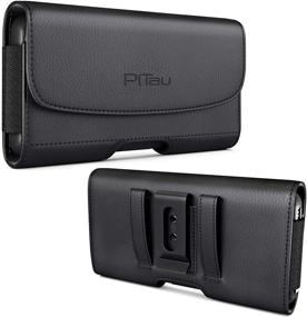 img 3 attached to 📱 PiTau Cell Phone Holsters for Samsung Galaxy S20 FE, S10+ Plus, S9+ Plus, S8+ Plus - Belt Holster Case with Belt Clip and Credit Card Holder - Compatible with Samsung Phone with Case On"