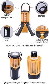img 3 attached to 🦟 IP67 Waterproof Bug Zapper Electric Camping Lantern 2 in 1 - LED Camping Mosquito Killer Lamp: Portable UV Insect Trap Lamp for Indoor/Outdoor Use - Compact Camping Gear with Tripod Tent Light