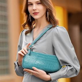 img 3 attached to Timeless Classic: Women's Handbags & Wallets with Clutch Shoulder Leather Closure in Clutches & Evening Bags