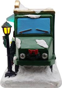 img 3 attached to 🎄 Christmas Village Tabletop Ice Cream Truck: Pre-lit Winter Snow Village Décor – Perfect Indoor Christmas Decoration and Collectible Centerpiece