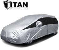 🚗 водонепроницаемое легкое автомобильное покрывало titan для средних хэтчбеков - идеально подходит для toyota prius, mazda 3, ford focus и других (181 дюйм) - усиленное молнией на водительской стороне. логотип