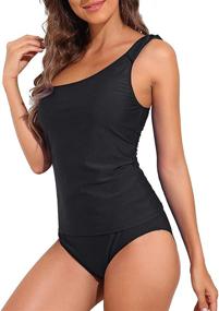 img 3 attached to 👙 Hilor Shoulder Swimwear: Trendy and Classy Asymmetric Swimsuits for Women's Clothing and Swimsuits & Cover Ups