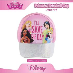 img 2 attached to 👑 Adorable Disney Princess Toddler Baseball Hat for Girls 4-7: Stylish Cap to Shield the Sun