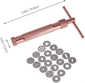 img 3 attached to 🌹 Самый важный глиняный экструдер BESTonZON Clay Gun: Экструзия глины с DIY геометрическими лапшами - образовательная игрушка для детей (розовое золото)