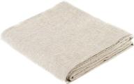 🛀 blessed linen | natural grey huckaback pure linen bath towel | large size 30 x 58 inches logo