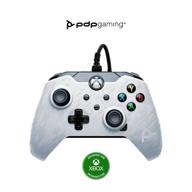 🎮 pdp wired game controller - xbox series x/s, xbox one, pc/laptop windows 10, steam gaming controller - dual vibration, white camo logo