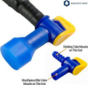 img 2 attached to 🚰 Aquatic Way Bite Valve Replacement Mouthpieces (4-Pack) - Compatible with Camelbak and Most Brands | Includes Shutoff Valve and Tube O-Ring for Hydration Bladder and Backpack Water Reservoir