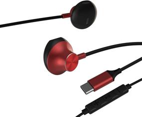 img 4 attached to 🎧 Наушники ivoros USB C - наушники с Type-C с микрофоном/управлением громкостью, HiFi стерео наушники для iPad Pro/Air 4, Google Pixel 5/4/3/2/XL, Samsung Galaxy Note 20/10/S21/S20/Tab S7/S6 - красные.