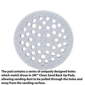 img 1 attached to 🧽 3M Clean Sanding Soft Interface Disc Pad, 44 Holes - Vacuum Sander Backup Pad - Hook and Loop Attachment - 5&#34; x .5&#34; - 28321