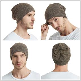 img 2 attached to 🧢 Stay Stylish with EINSKEY Slouchy Beanie: 2-Pack Oversize Baggy Skull Cap for Men/Women - Summer Thin Knit Hat