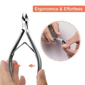 img 2 attached to 💅 opove X7 Mini Cuticle Nippers: Salon Grade, Sharp & Effortless Trimmer for Precise Manicure and Pedicure Nail Care - Space Gray