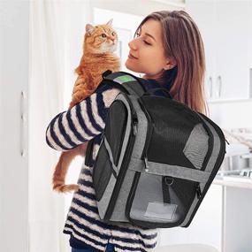 img 2 attached to 🐾 UG Pet Backpack Carrier: Secure Travel Airline-Approved Bag for Large and Small Dogs and Cats, with Safety Features - Ideal for Outdoor Adventures