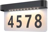 🏠 premium solar-powered led house numbers: illuminated address plate for outdoor, lawn, street, and patio use (warm/white) logo