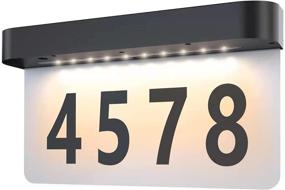 img 4 attached to 🏠 Premium Solar-Powered LED House Numbers: Illuminated Address Plate for Outdoor, Lawn, Street, and Patio Use (Warm/White)