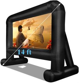 img 4 attached to 14-футовый надувной экран для кино - проекционный экран для наружного кино вечера - мега раздуваемый экран (легкая установка) - 14 футов