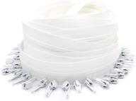 🔒 high-quality 15 yards of ykk zipper chain: 4.5 coil, white, made in usa - includes 30 auto ykk sliders logo