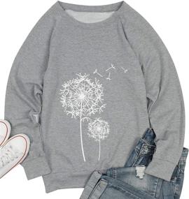 img 3 attached to Dandelion Sweatshirt Crewneck Pullover Graphic Outdoor Recreation in Hiking & Outdoor Recreation Clothing