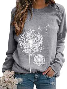 img 4 attached to Dandelion Sweatshirt Crewneck Pullover Graphic Outdoor Recreation in Hiking & Outdoor Recreation Clothing