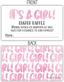 img 3 attached to 🎟️ Set of 50 Pink Watercolor Diaper Raffle Tickets for Girl Baby Shower – Fun Game Activity
