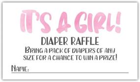 img 2 attached to 🎟️ Set of 50 Pink Watercolor Diaper Raffle Tickets for Girl Baby Shower – Fun Game Activity