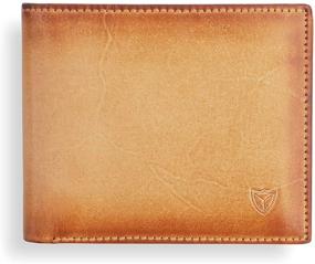 img 4 attached to Premium Trifold Leather Wallet with RFID Blocking - Handcrafted by DONWORD