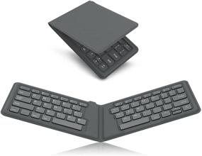 img 4 attached to 👉 MoKo Universal Foldable Keyboard - Ultra-Thin Wireless Keyboard for iPad 10.2/9.7, iPad Air 4, iPhone 12 and More - Portable, Compatible with iOS, Android, Windows Tablets