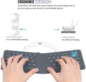 img 1 attached to 👉 MoKo Universal Foldable Keyboard - Ultra-Thin Wireless Keyboard for iPad 10.2/9.7, iPad Air 4, iPhone 12 and More - Portable, Compatible with iOS, Android, Windows Tablets