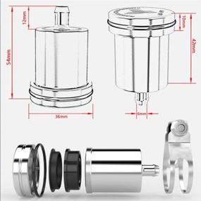 img 1 attached to 🏍️ Алюминиевый резервуар для тормозной жидкости сцепления мотоцикла - передний или задний масляный стакан для мотоциклов Honda CBR Series & GROM MSX