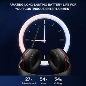 img 2 attached to 🎧 SLuB Bluetooth Headphones Over Ear Game Wireless/Wired/TF with Mic 60H Play Time Hi-Fi Deep Bass HD Stereo Active Noise Cancelling Foldable Headset for Cell Phone/PC - Premium Sound and Convenient Features