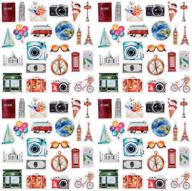 🔖 oiiki 225 pcs travelling scrapbook stickers: mini size adventure decals for diy scrapbook, vacation albums, and travel journals - 5 packs x 45 pcs logo