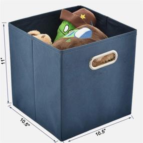 img 3 attached to 6-Pack SHACO Durable Double Metal Handle Cloth Storage Cubes - Foldable Cube Storage Bin in Multiple Colors