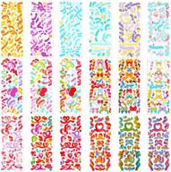 🎀 18 sheets colorful korean ribbon stickers, hikhok self-adhesive cute kawaii stickers for diary diy, greeting cards, home decoration, scrapbook supplies - perfect for children and students logo